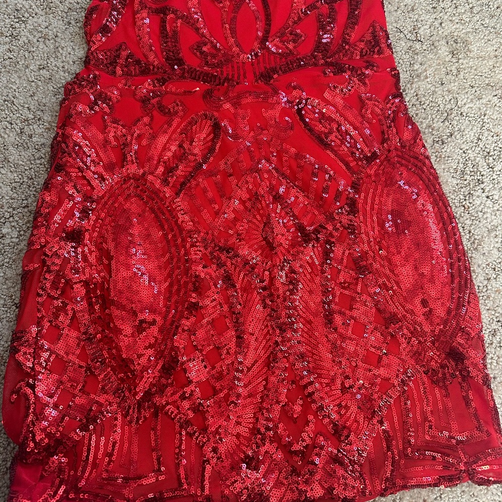 Lucky in the sky red dress